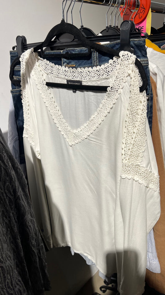 BROADWAY Shirt Weiß Gr.: M