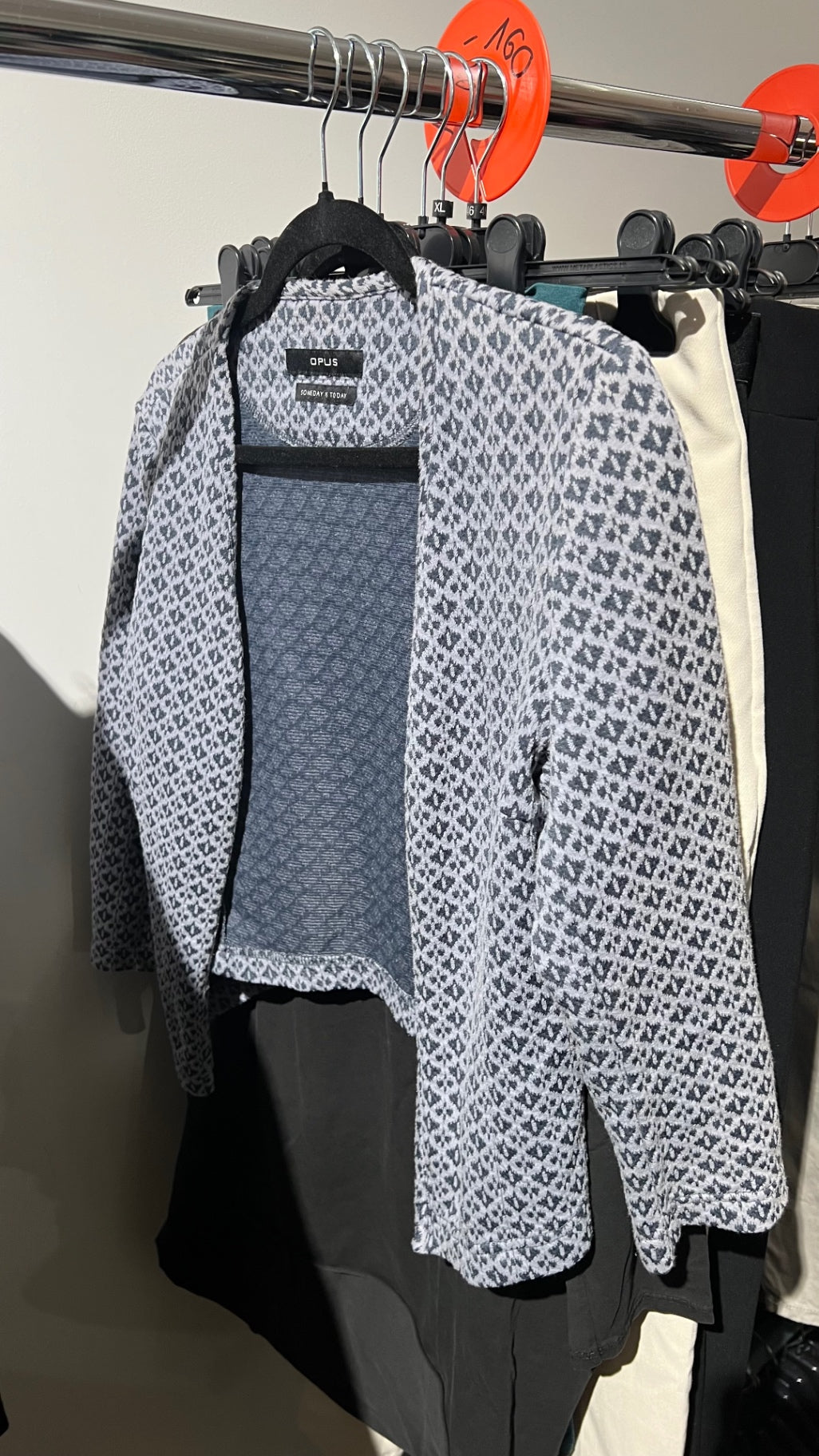 OPUS Bolero Grau und Schwarz Muster Gr.: M