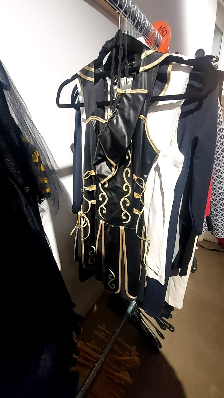 Karnevalskostüm Schwarz/Gold Gr.: S