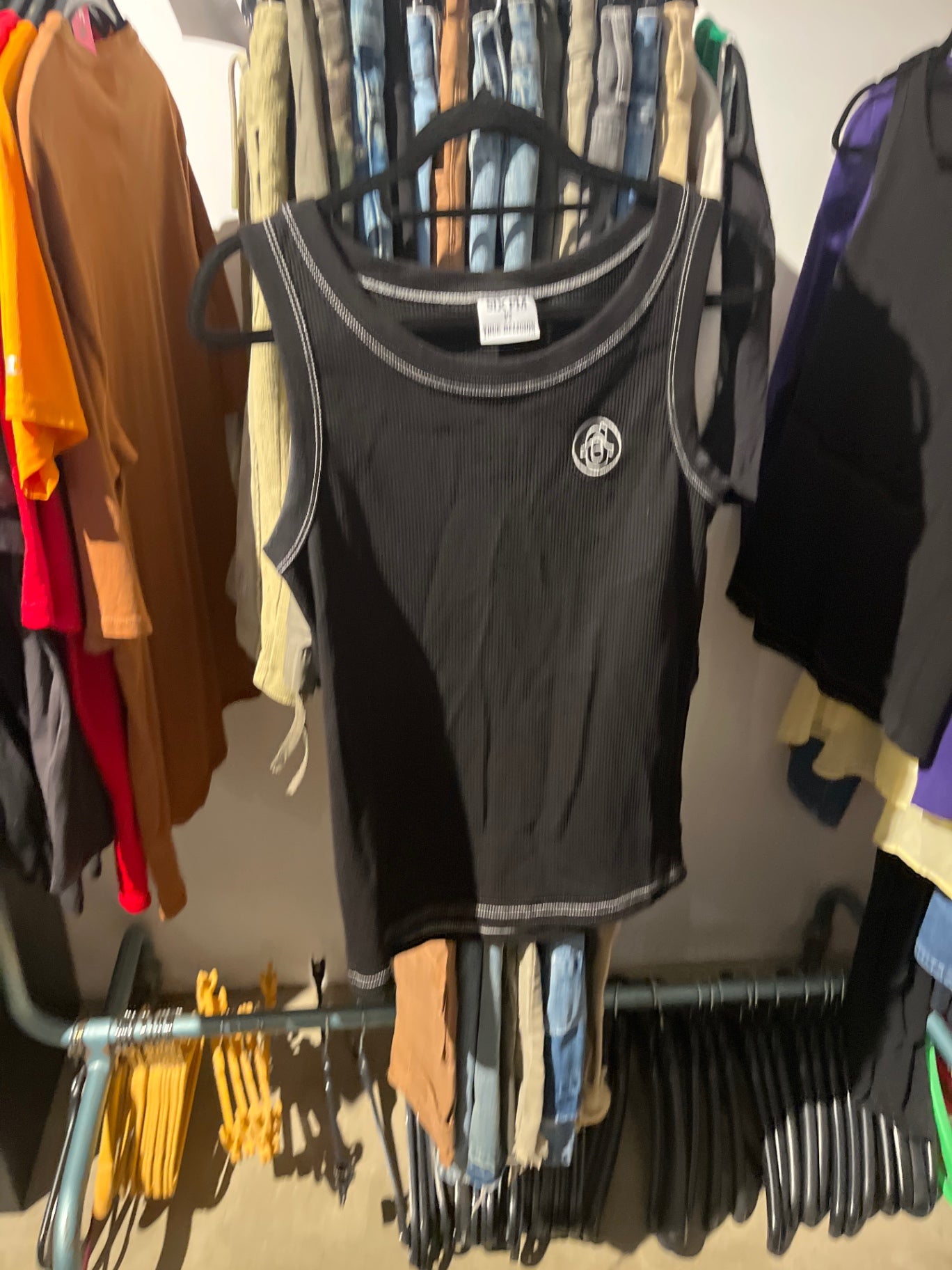 SIX PM Tanktop Schwarz Gr.: M