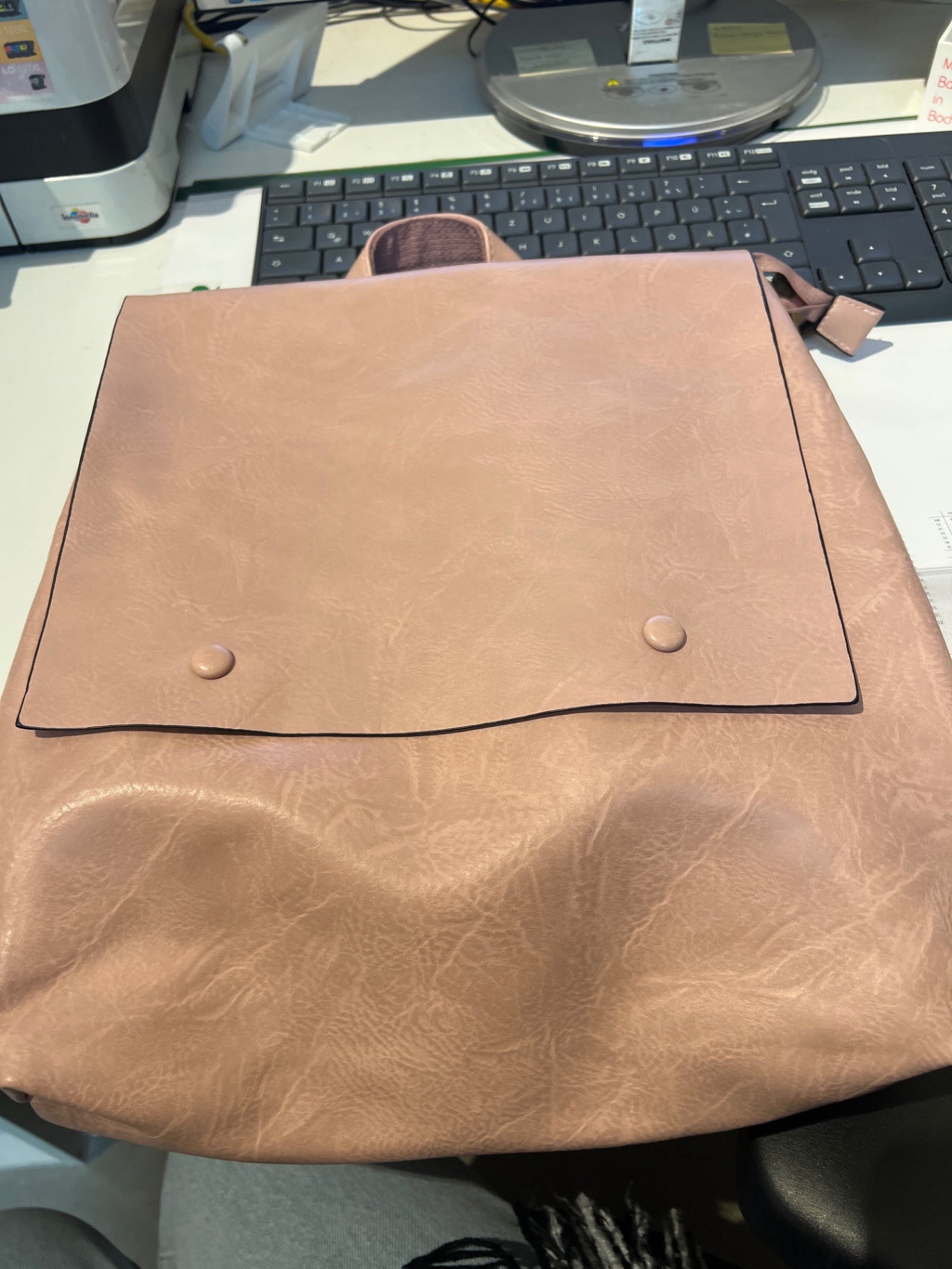 Leder Rucksack Rosa 