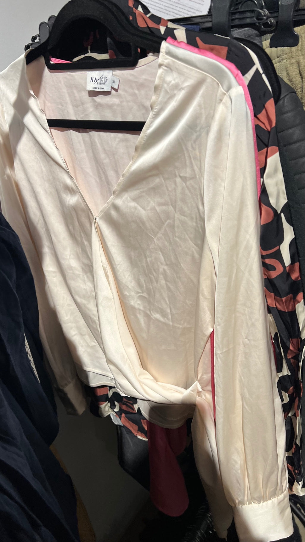 NAKD Bluse Elfenbein Gr.: M