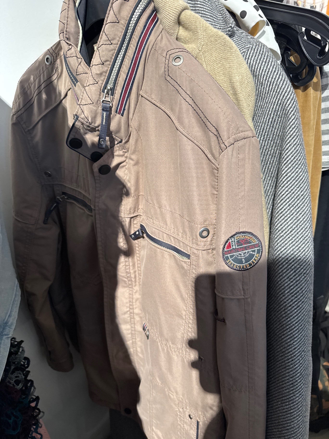 B-Ware! Black stone Jacke Beige Gr.: XXL