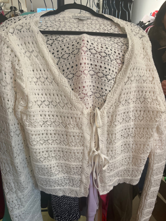 AMISU Strickjacke Weiß Gr.: XL