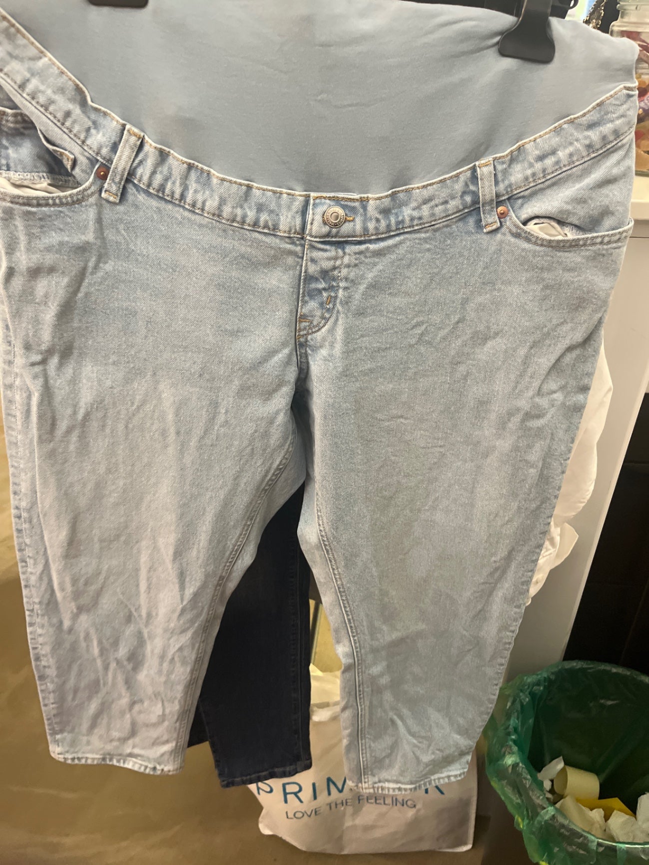 H&M Umstandsjeans Hellblau XL