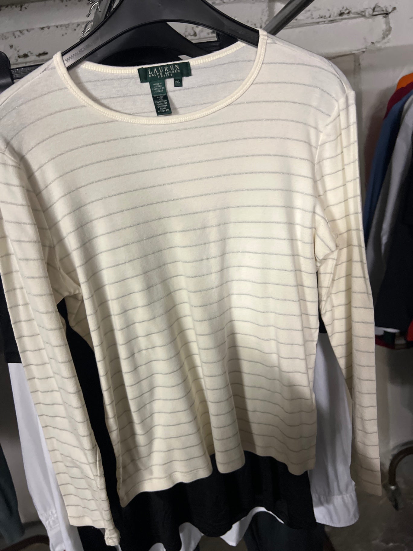 Ralph Lauren Langarmshirt Creme Gr.: S