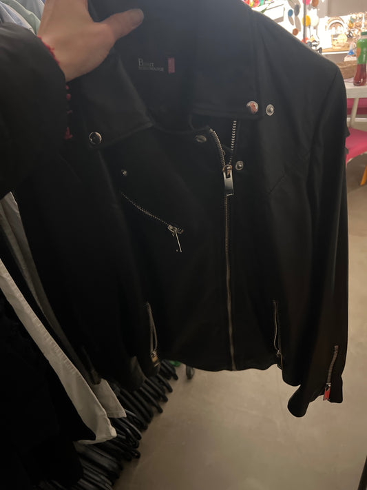 Birgit Schrowange LederJacke Schwarz Gr.: XL
