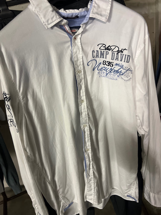 CAMP DAVID Hemd Weiß Gr.: XXL