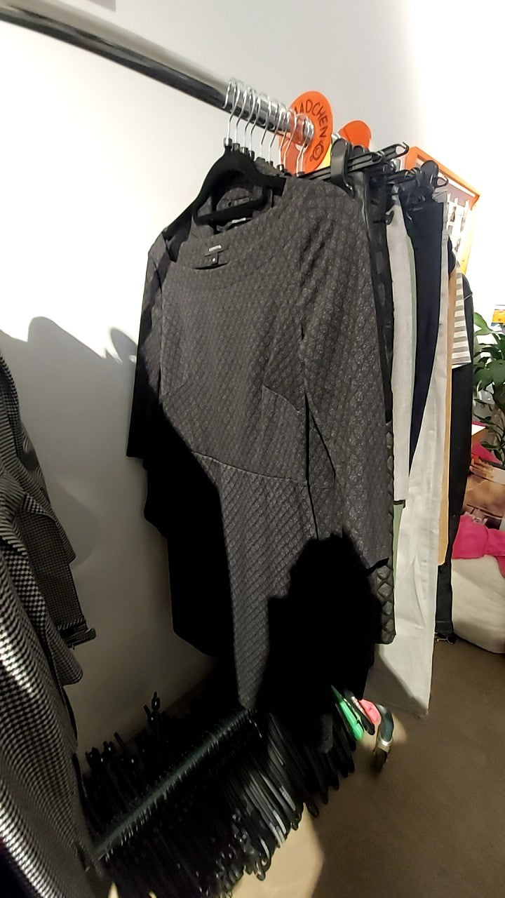 Comma Kleid Grau mit schwarz Gr.: XS