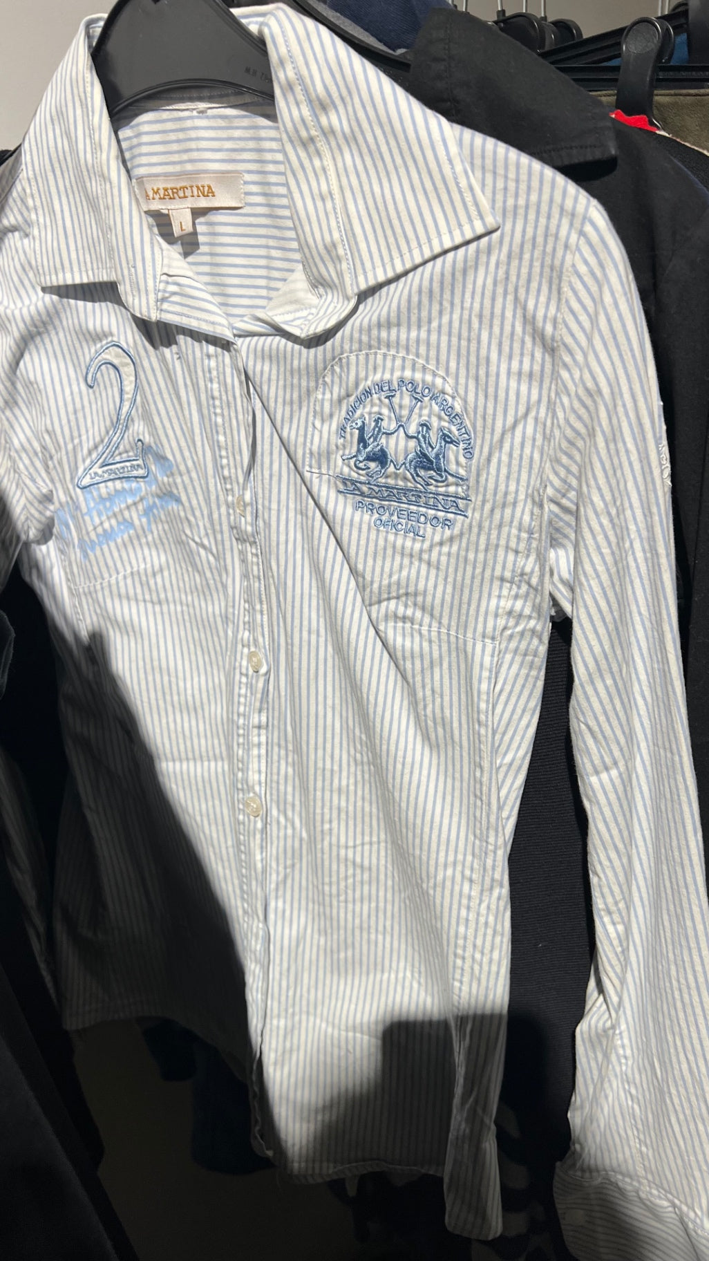 La Martina Bluse Weiß Gr.: M