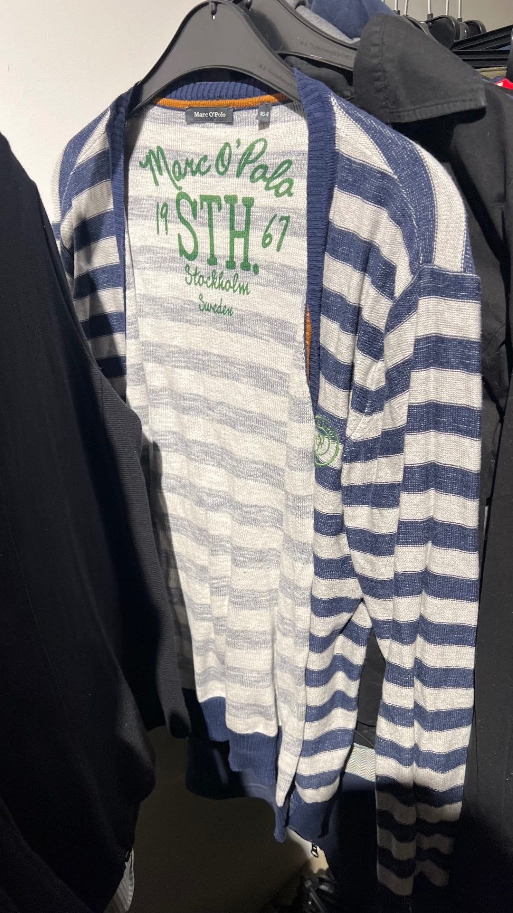 Marc O'Polo Strickjacke Blau und Weiß Gr.: S