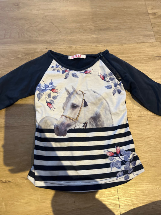 S&C Oberteil Blau pferd Gr.: 92