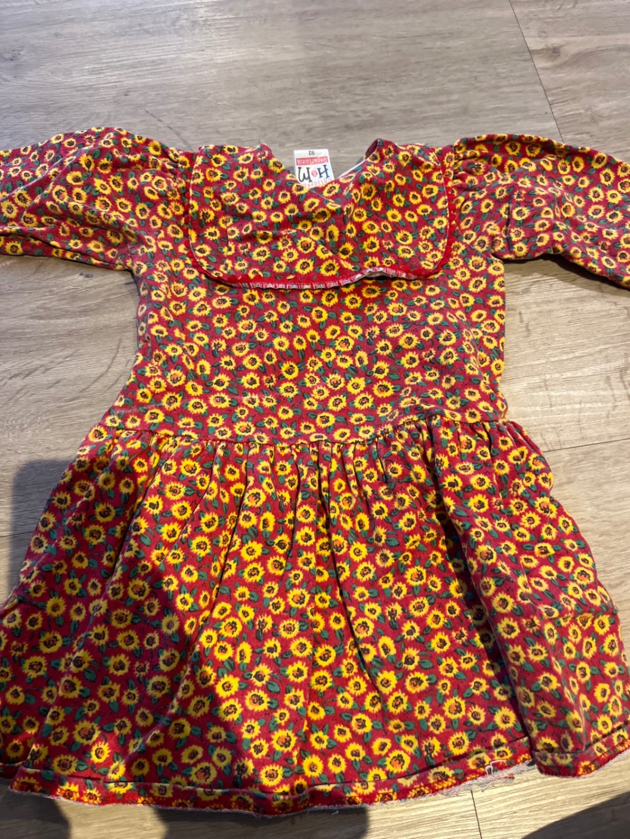 H&M Kleid Rot blumen Gr.: 92