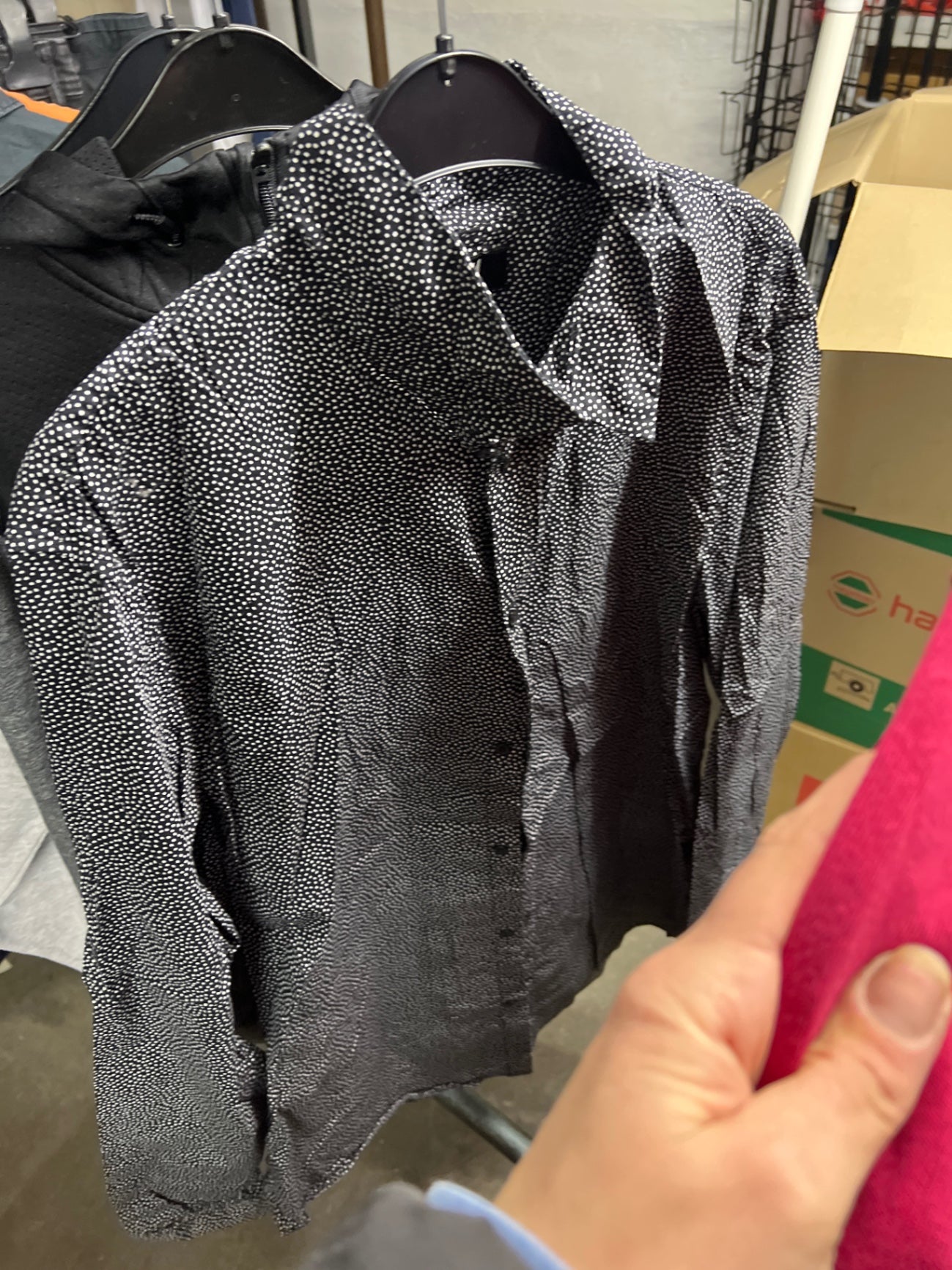 H&M Hemd Schwarz und Weiß Gr.: XXL