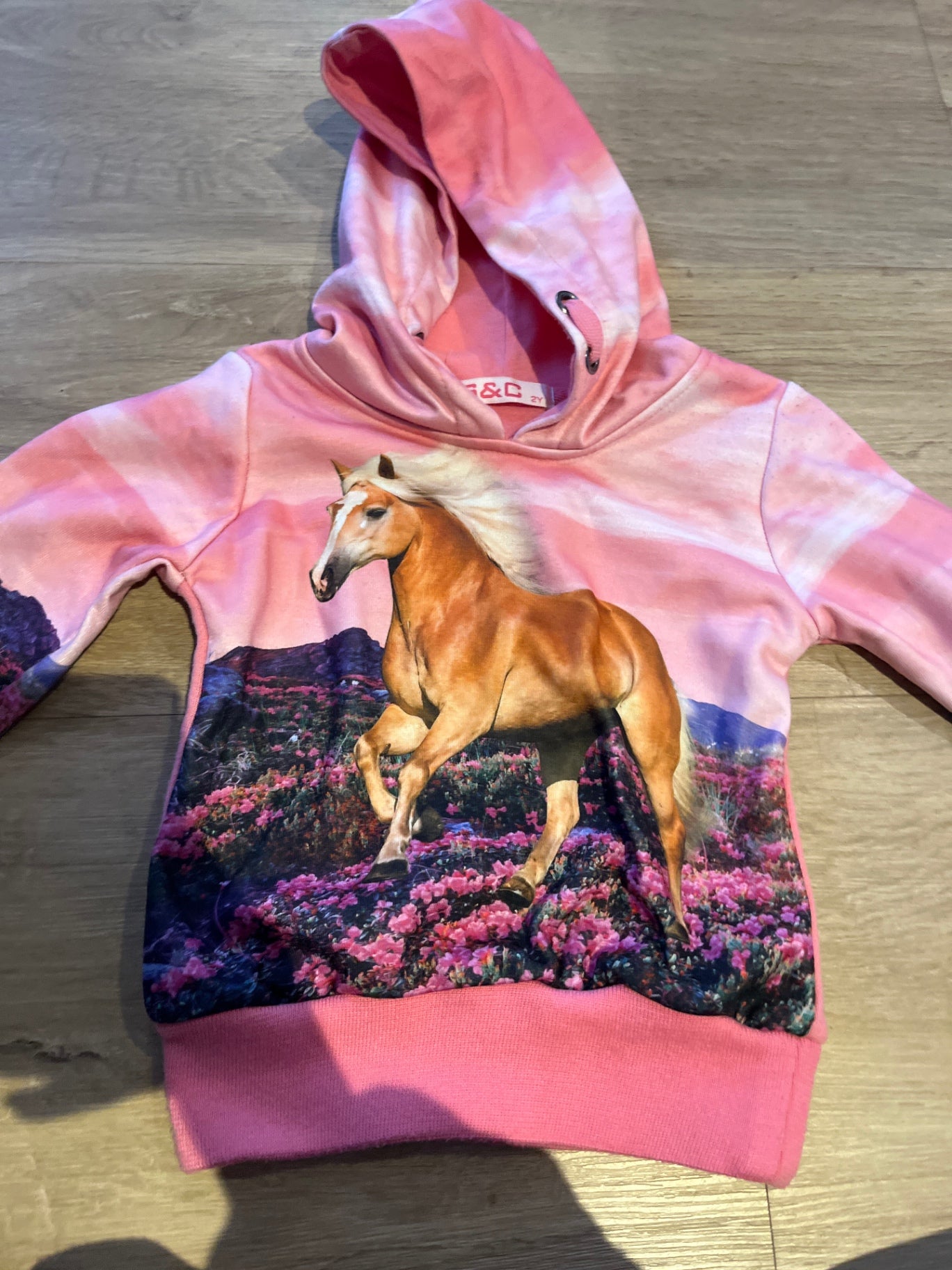 C & C Hoodie Pink pferd Gr.: 92