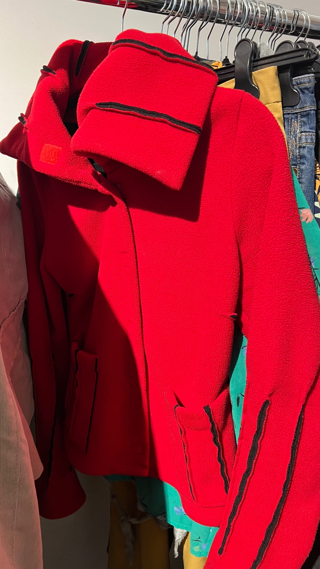 Fleecejacke Rot Gr.: S/M