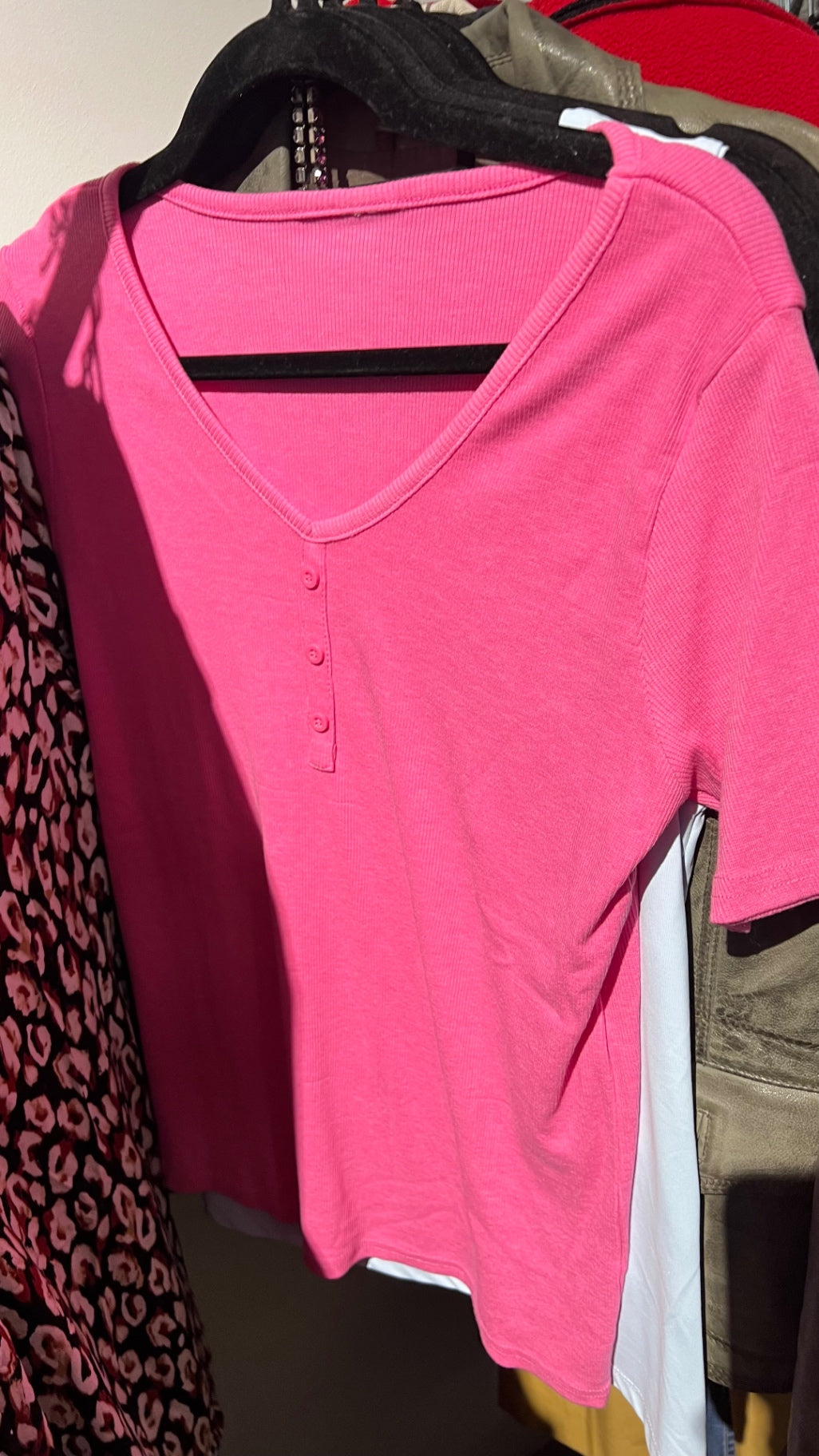 T-Shirt Rosa Gr.: L