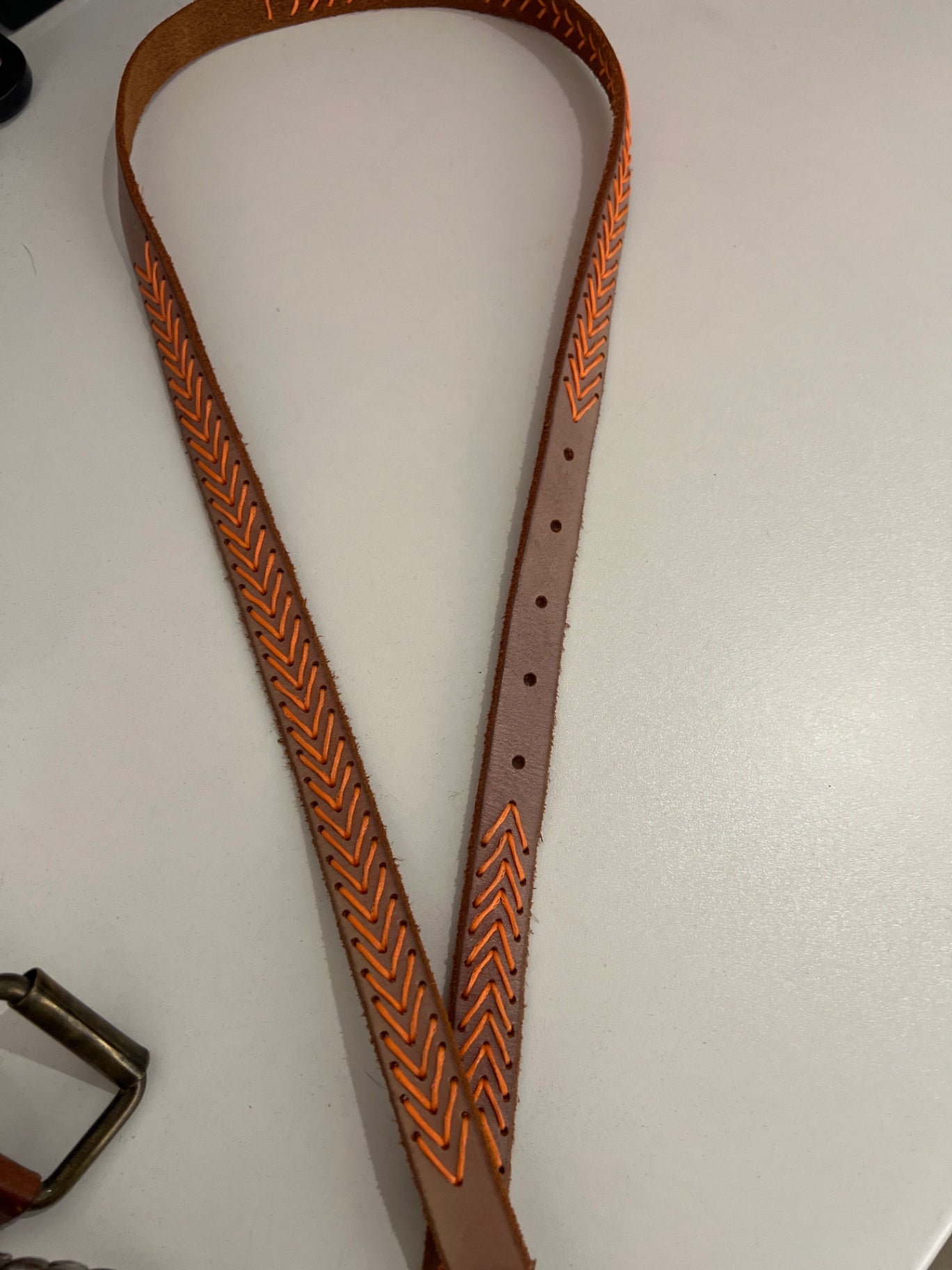 Gürtel Braun Orange 