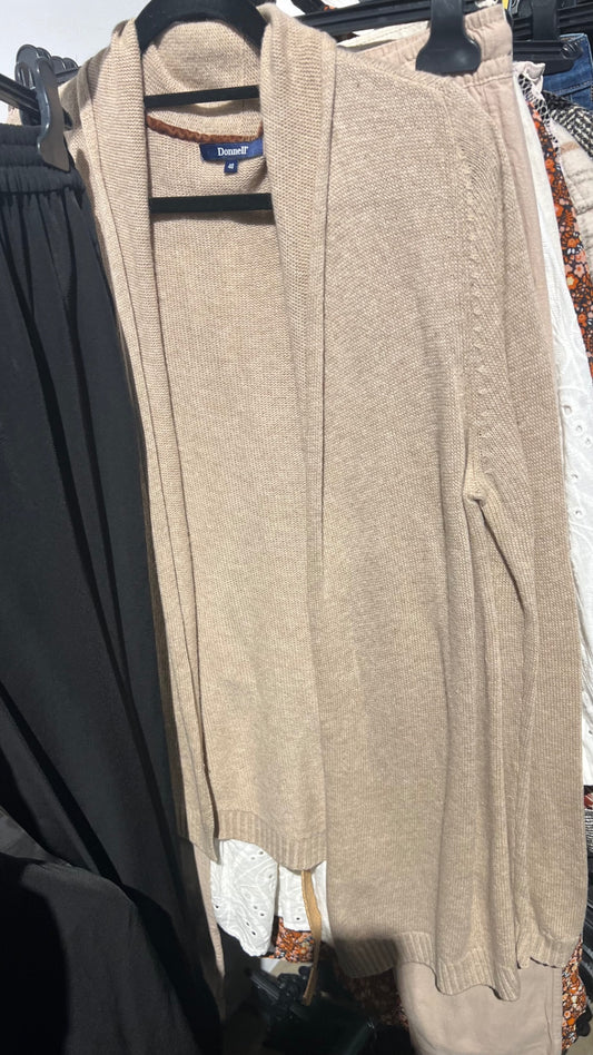 Donnell Strickjacke Wolle Beige Gr.: L