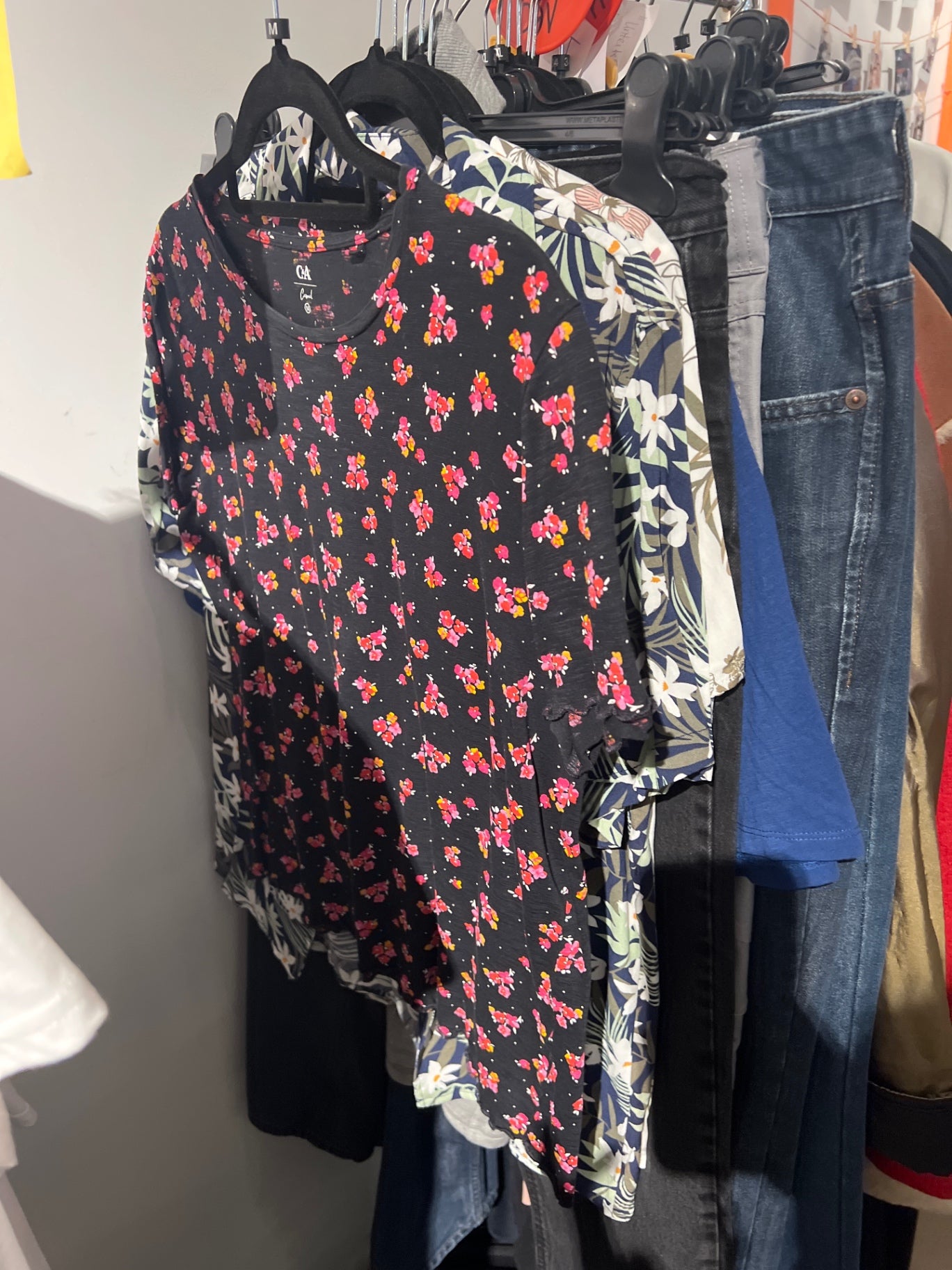 C&A T-Shirt Schwarz Gr.: M