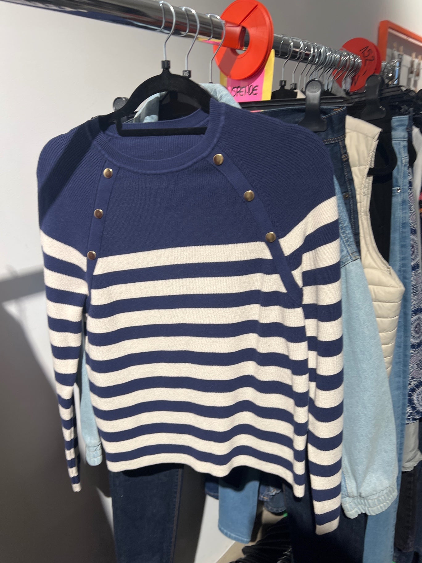 Pullover Blau-Weiß Gr.: M