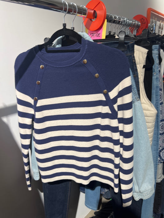 Pullover Blau-Weiß Gr.: M