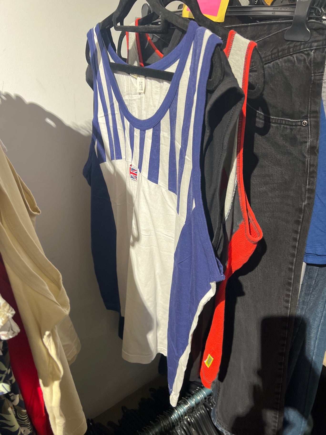 Tanktop Weiß, Blau, Rot Gr.: XL