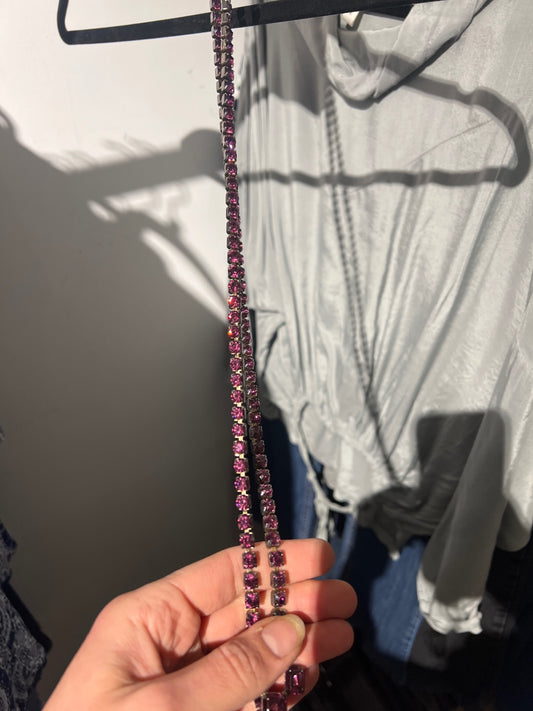 Strasskette / Gürtel Pink 