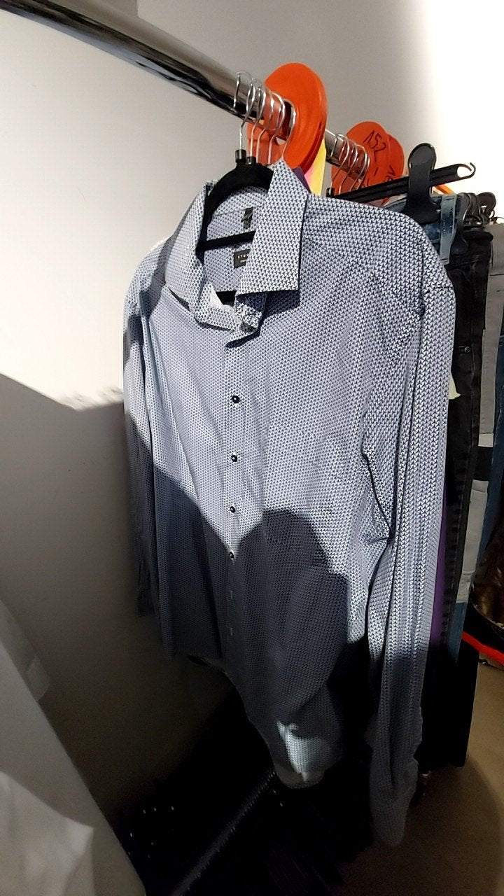 Eterna Hemd Weiß mit Schwarz Gr.: L