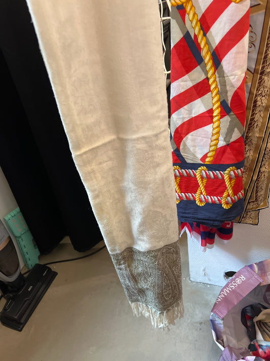 100% Pashmina Tuch Beige Grün 