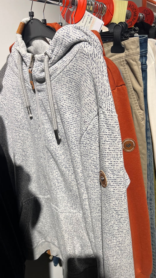 Ragwear Hoodie Grau mit Dunkelblau Gr.: L