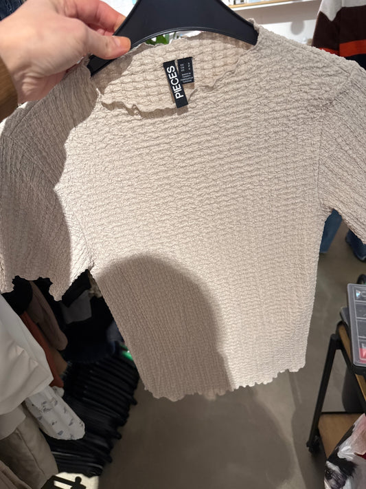 PIECES T-Shirt Beige Gr.: S