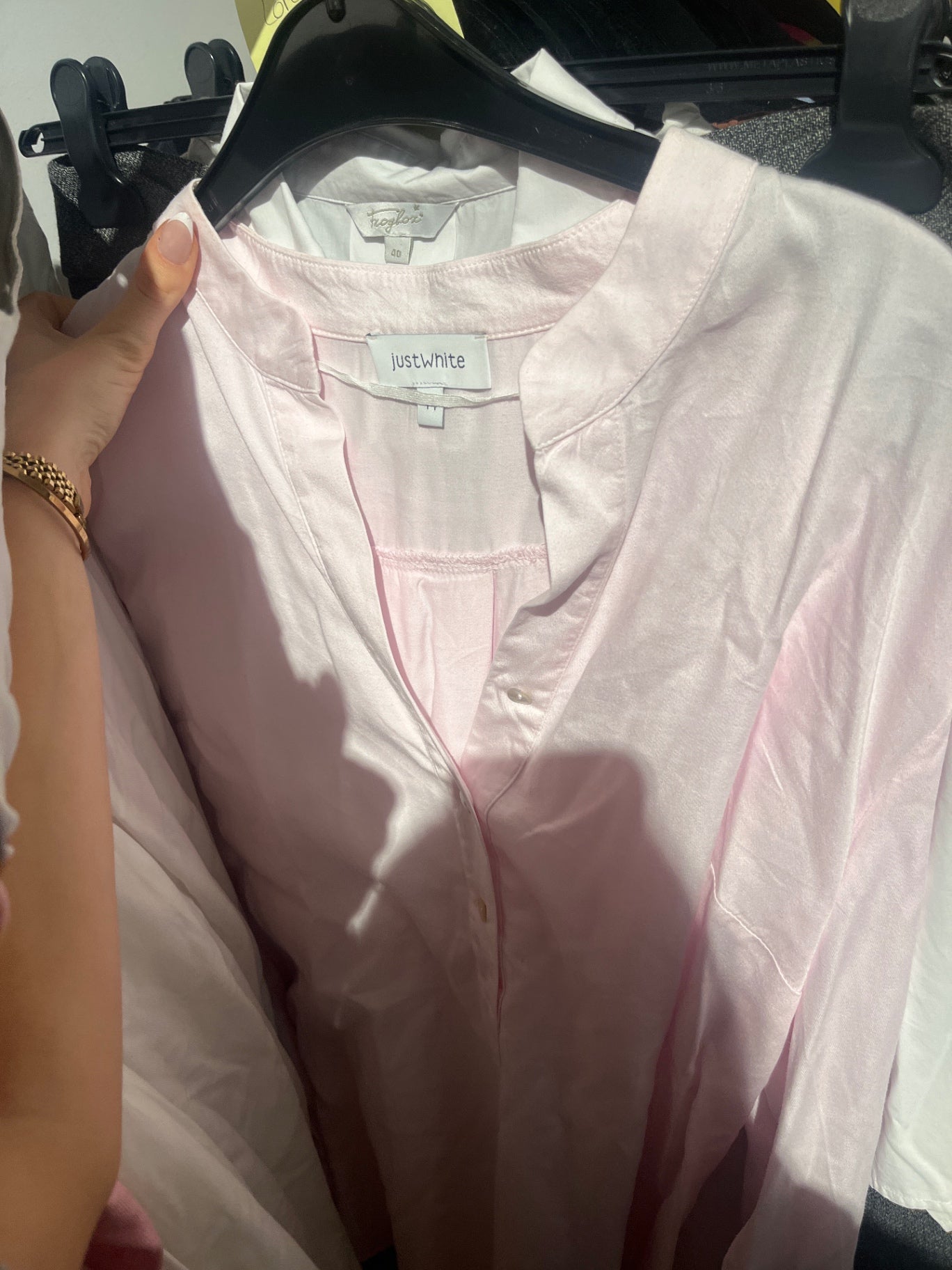 justWhite Bluse Hellrosa Gr.: L