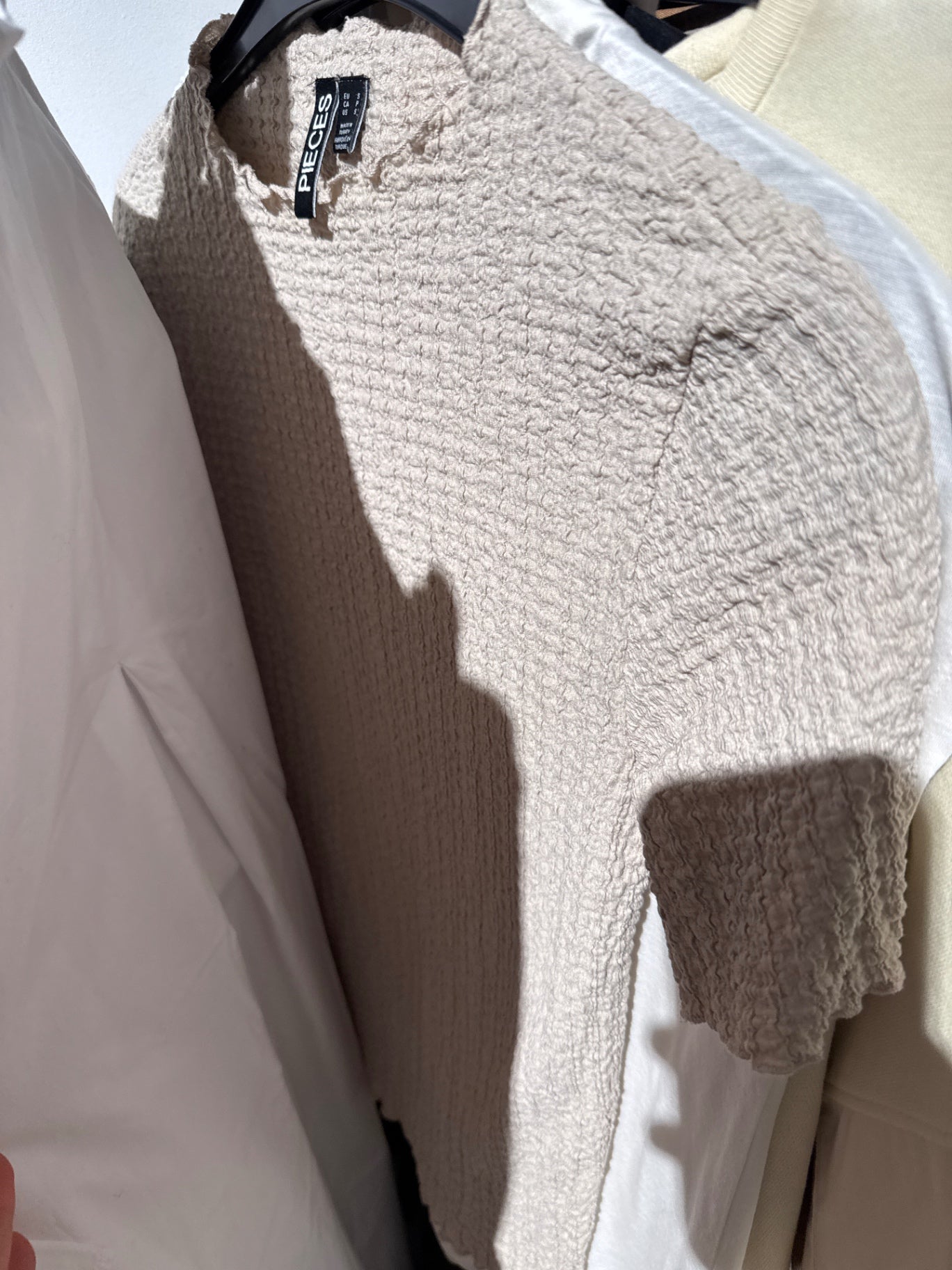 PIECES T-Shirt Beige Gr.: S
