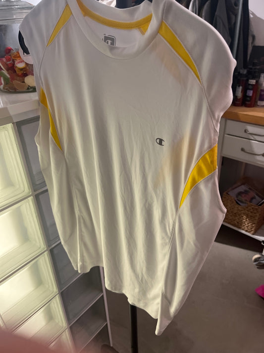 Champion Top Weiß mit Gelb Gr.: M