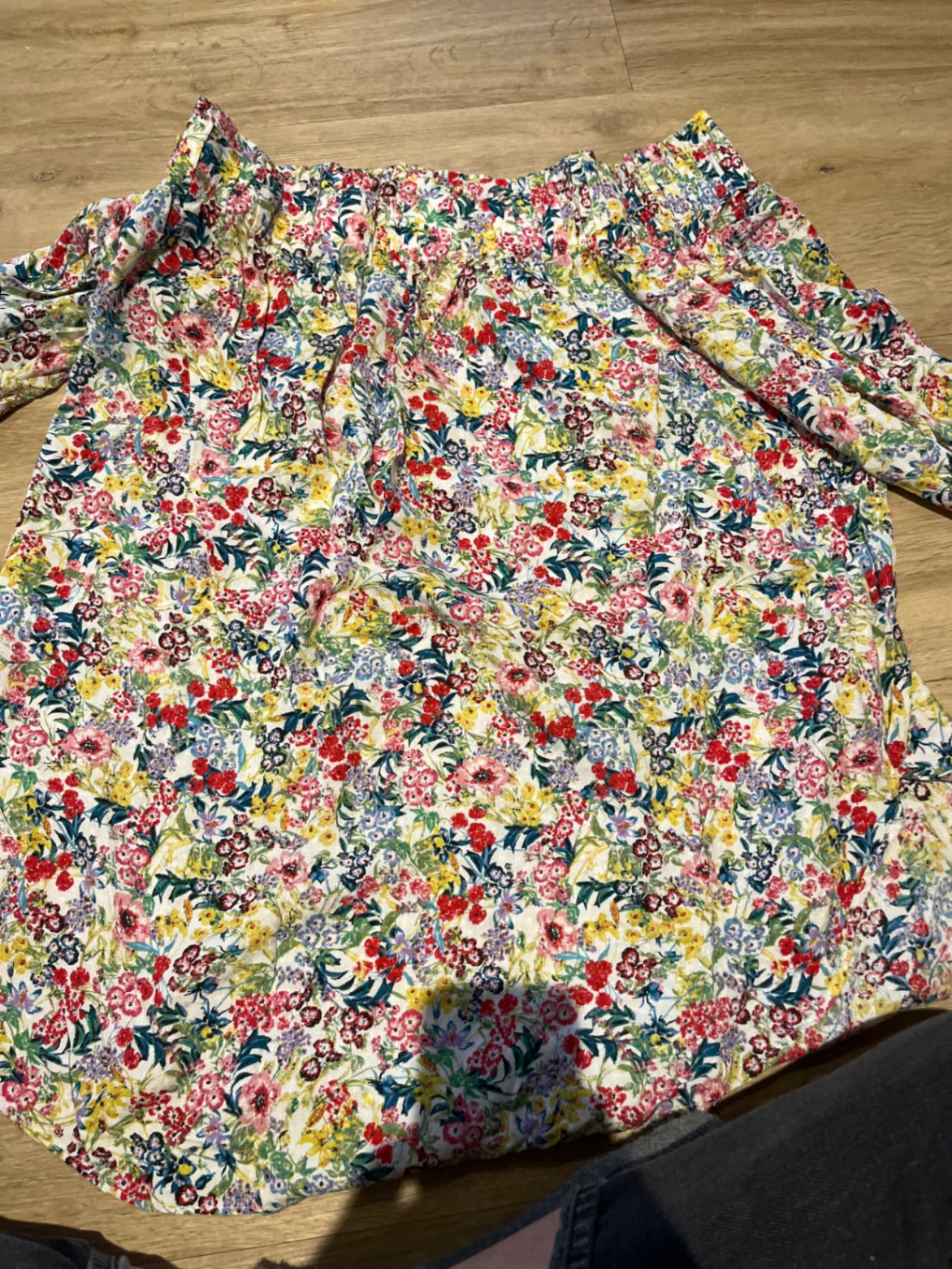 H&M Blusenshirt Blumenmuster Gr.: XL