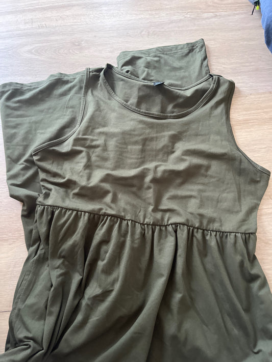 Ranlege Maxikleid Olive Gr.: L