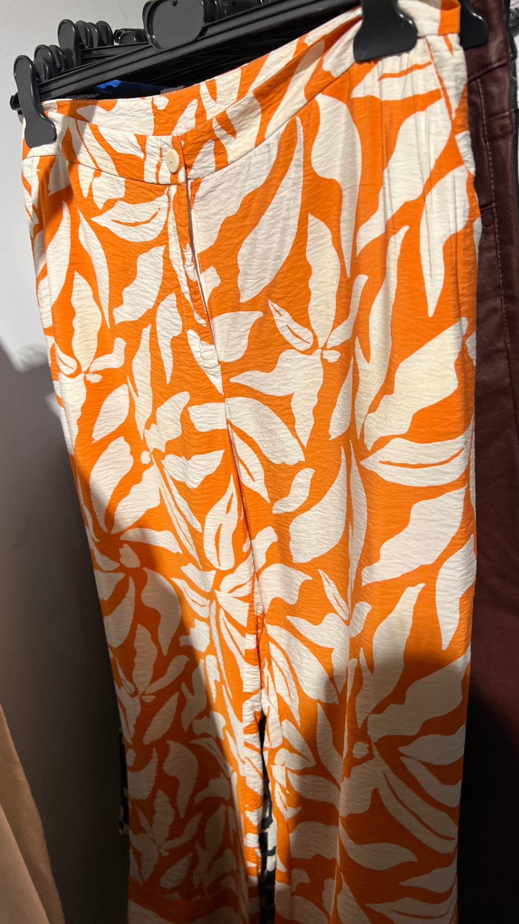H&M Hose Orange und Weiß Gr.: 46
