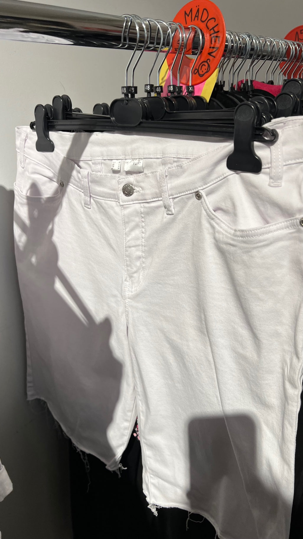 Bodyflirt Jeansshorts Weiß Gr.: 48