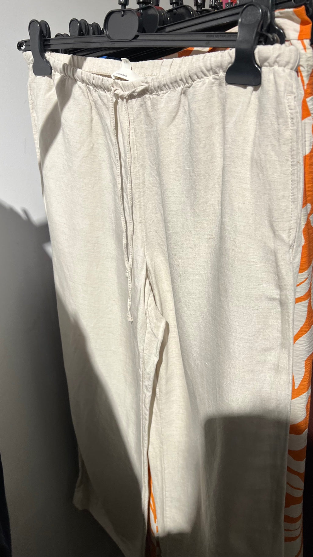 H&M Leinenhose Creme Gr.: M