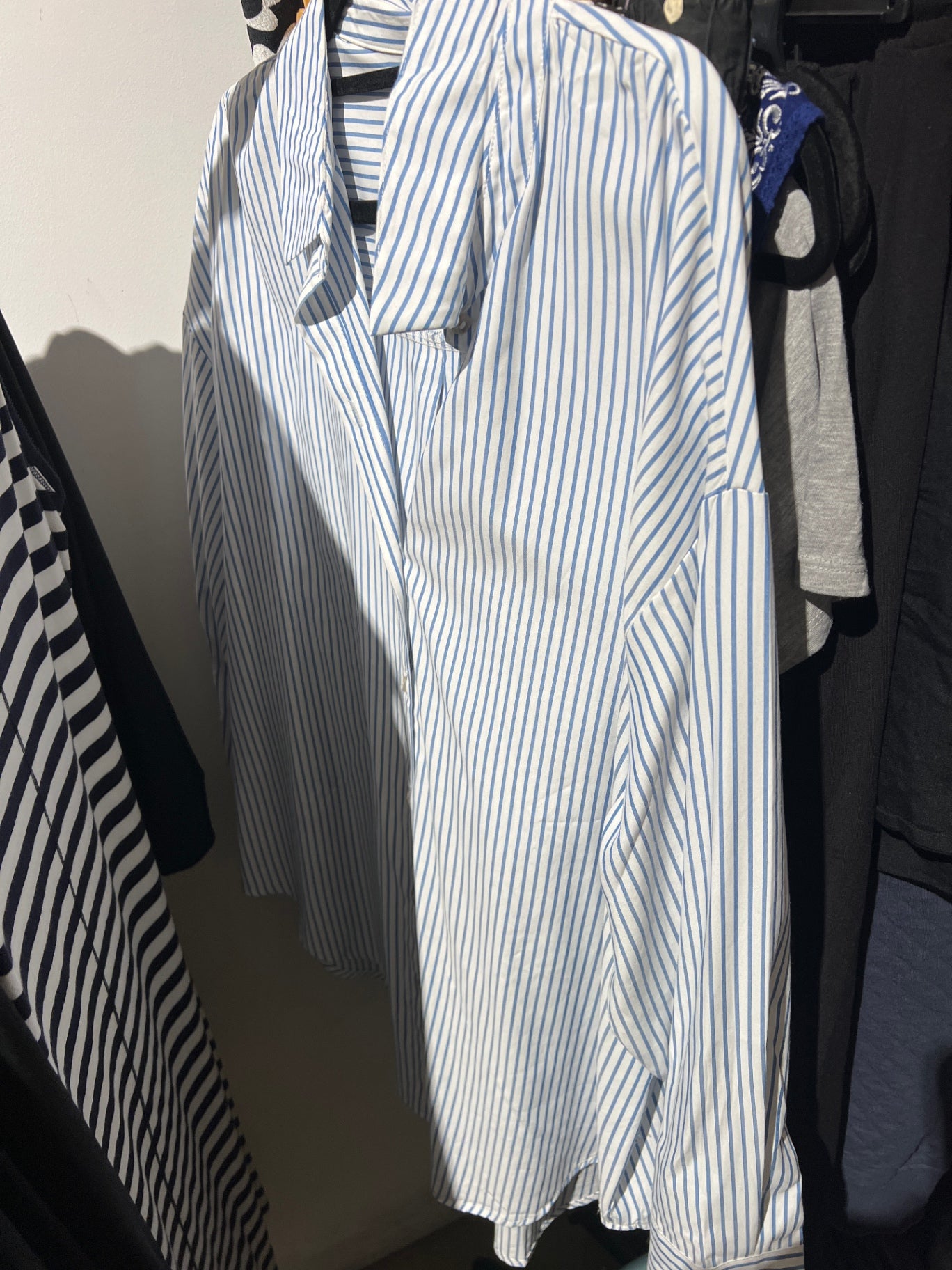VeroModa Bluse Weiß blaue Streifen Gr.: M