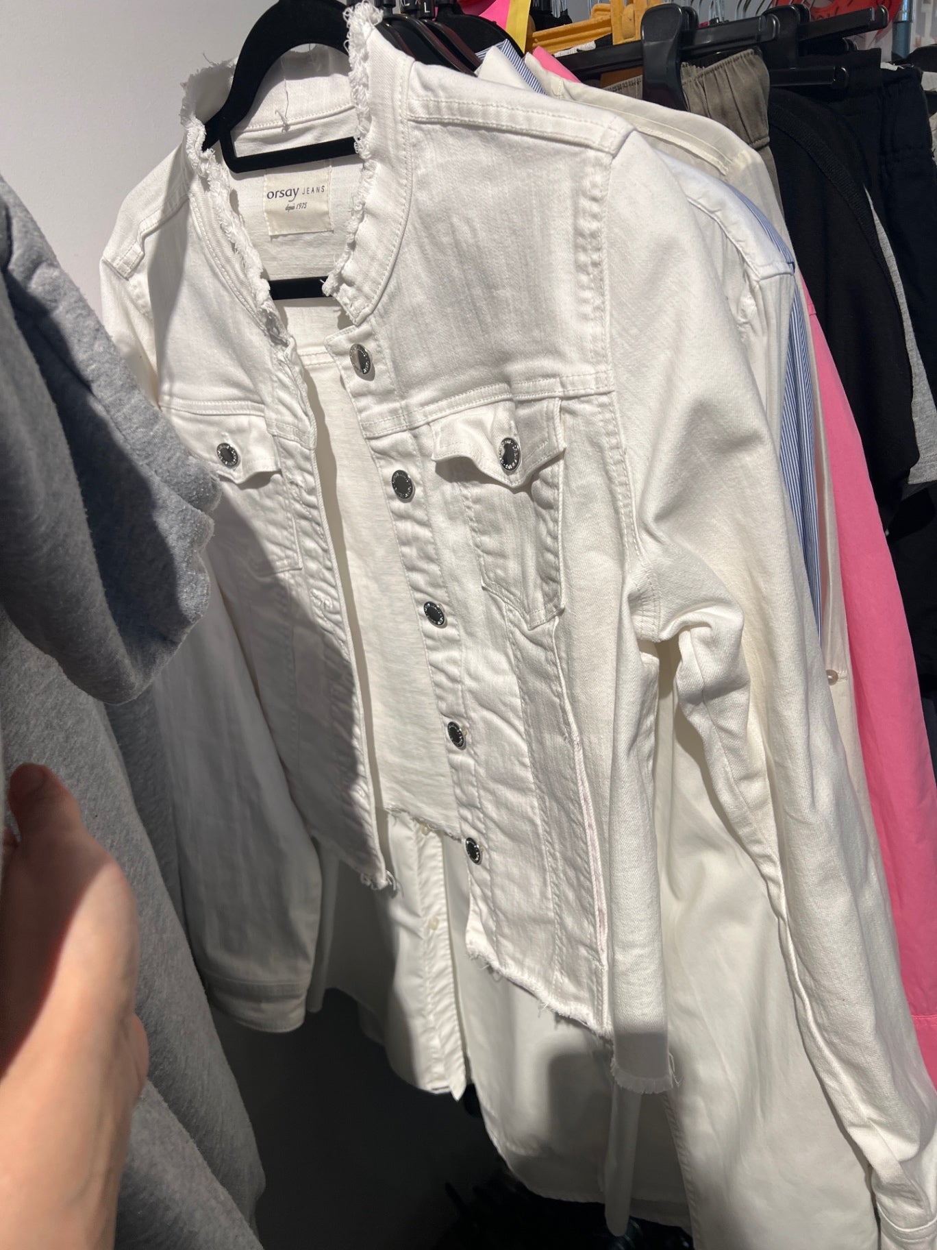Orsay Jeansjacke Weiß Gr.: L