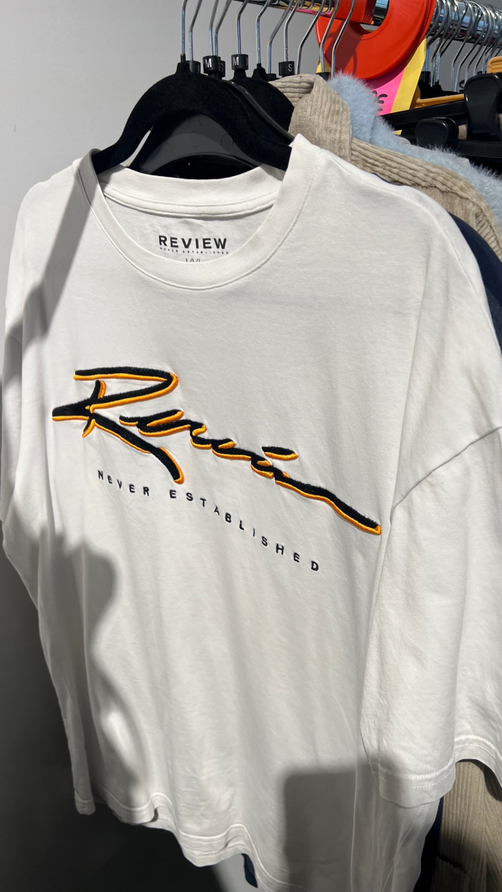Review T-Shirt Weiß Gr.: L