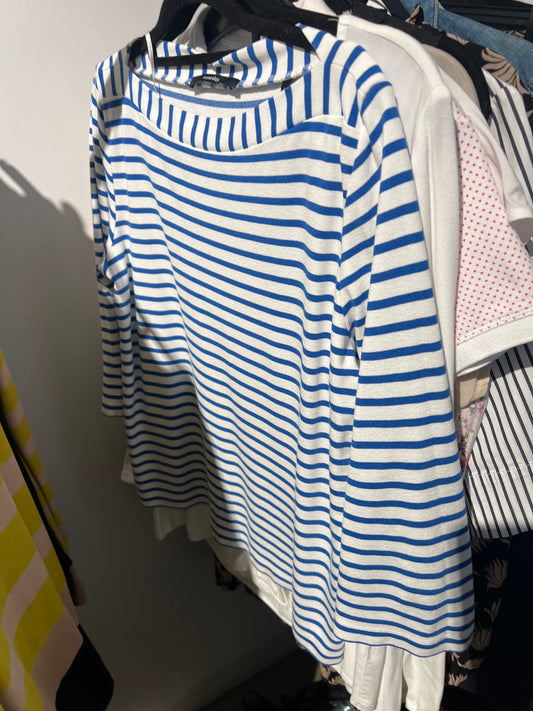someday. Sweatshirt Blau-weiß gestreift Gr.: M