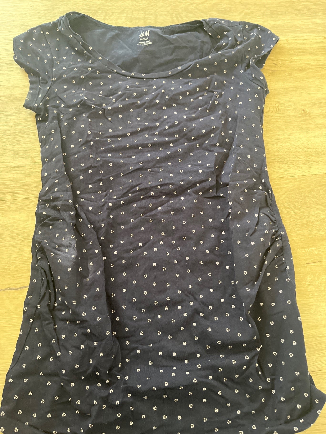 H&M Umstands T-Shirt Blau Blumen Gr.: XS