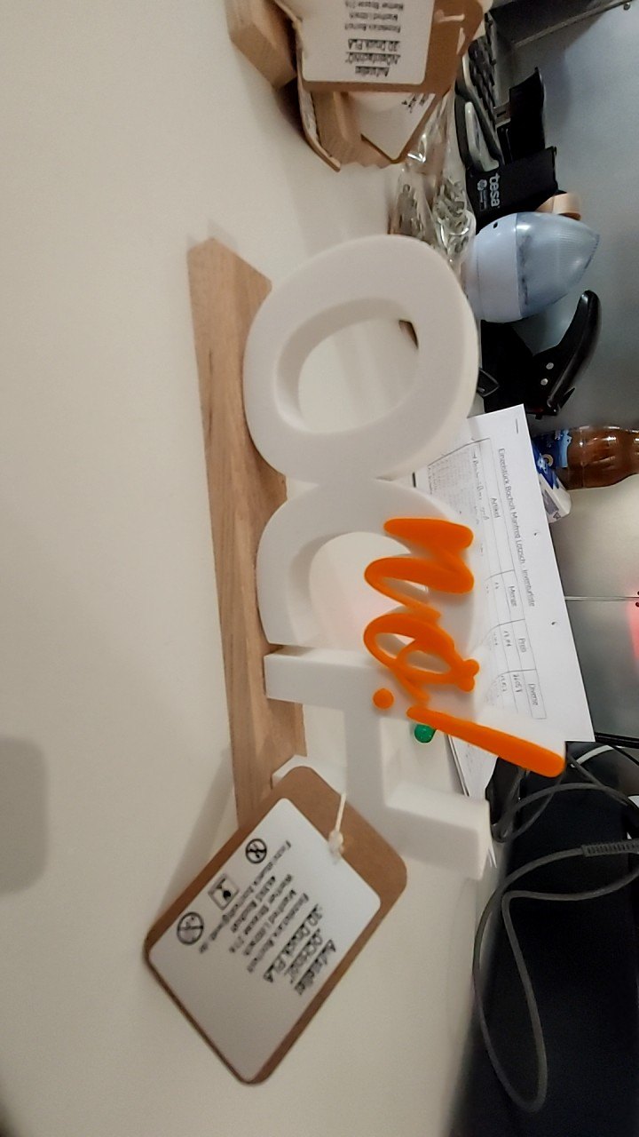 EINZELSTÜCK Deko "och nö" 3D Weiß 