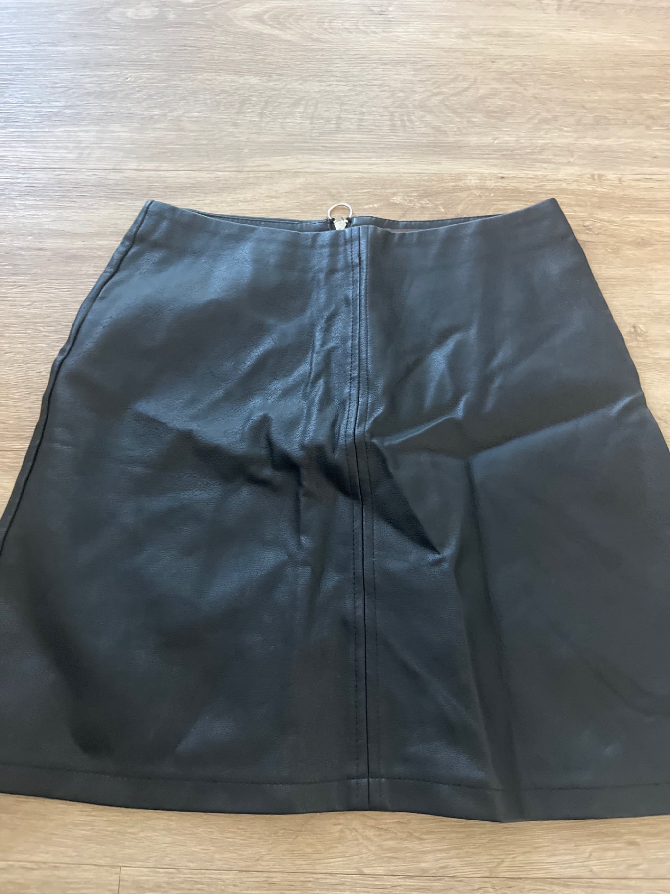 Primark Kunstleder Rock Schwarz S