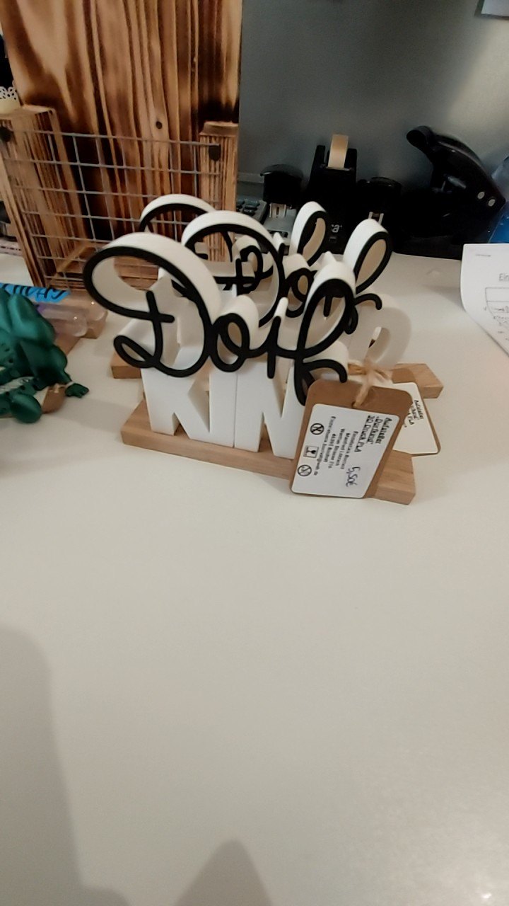 EINZELSTÜCK Deko Dorfkind Weiß/Schwarz 