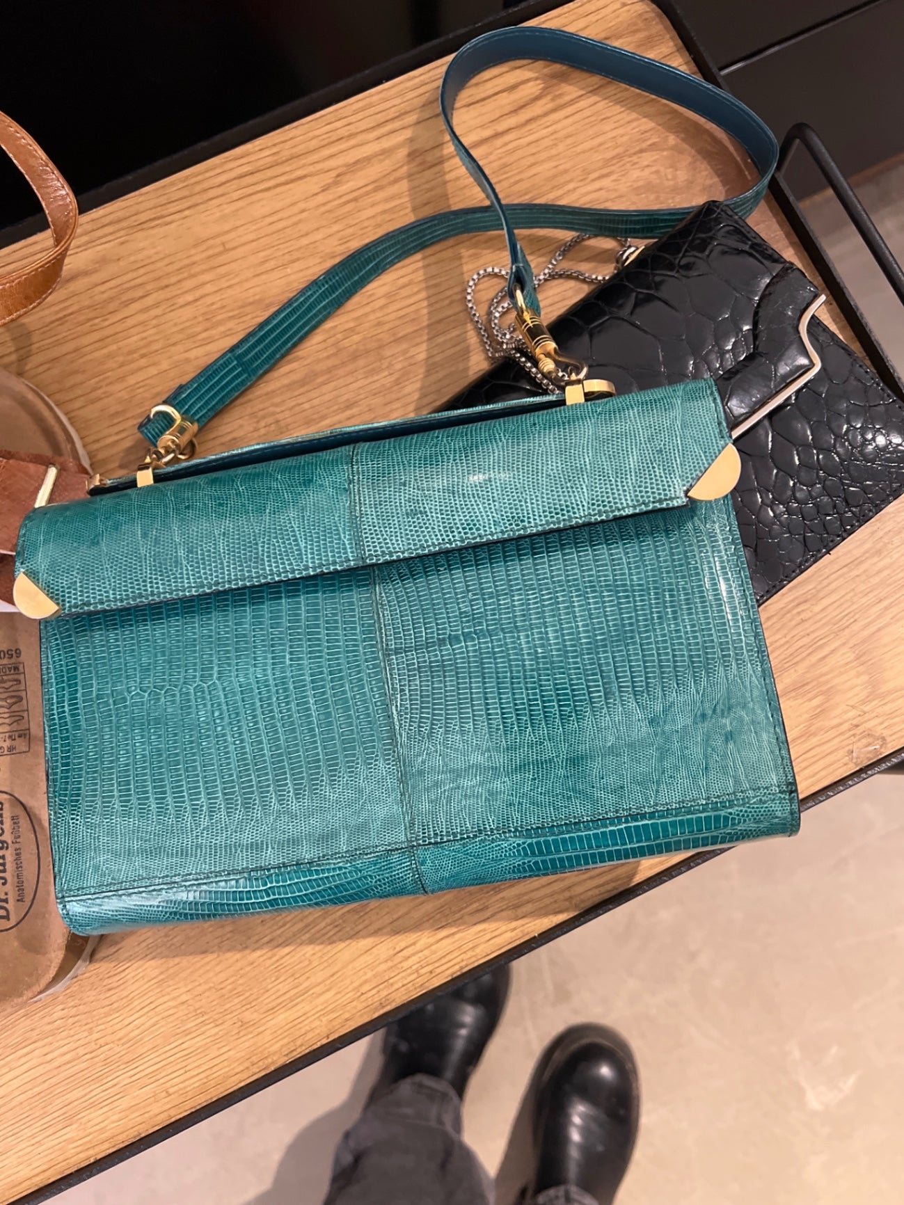 TRUE VINTAGE! Tasche B-Ware Türkis