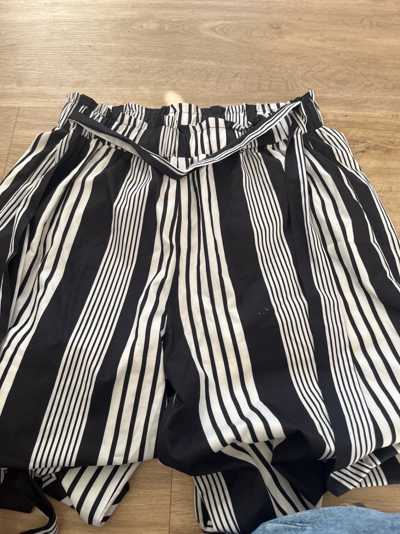 SHEIN Palazzo-Hose Schwarz Weiß XL